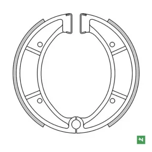 Szczęki hamulcowe przód/tył Husqvarna CR 125/240/250, WR 125/240/250, WRE 125, XC 430, TC 510 160x30mm NEWFREN GF1152 Wyprzedaż