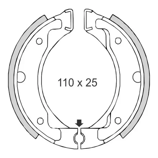 Popularny Szczęki hamulcowe Yamaha DT50MX/R, DT80, PW80, SR125 110x25mm BRENTA BR0304