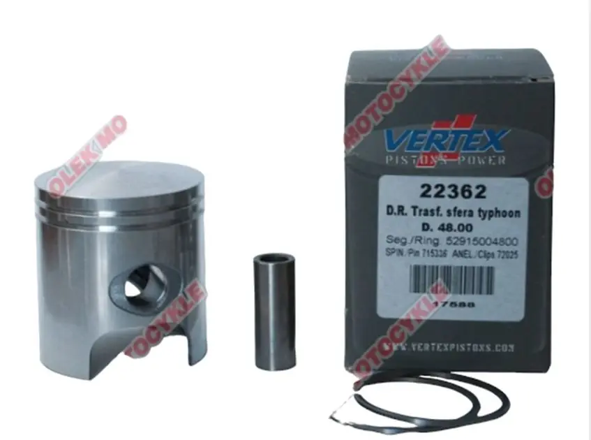 Tłok Top Performances Skutery 50 kit 75ccm (48,80mm +0,80) sworzeń 12mm Vertex 22362080 Super okazja