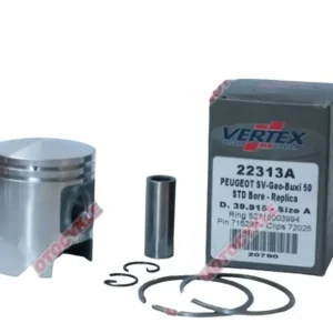 Nowość Tłok Peugeot SV, Buxy, Elyseo, Trekker 50 (39,925mm) (PIERŚCIENIE 52715003994 X 2 SZT.) Vertex 22313B