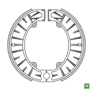 Obniżka ceny Szczęki hamulcowe przód/tył KTM MX 250, GS 175 181x25mm NEWFREN GF1126