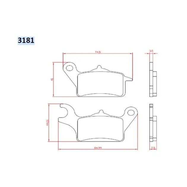 Bestseller Klocki hamulcowe KH708 Honda Vision 110, Zoomer 110, Click 125 przód Brenta BR3181