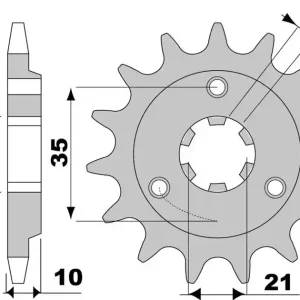 Zębatka przednia 415 15 Suzuki TS 50, Yamaha DT 50MX JT 41515JT Nie przegap