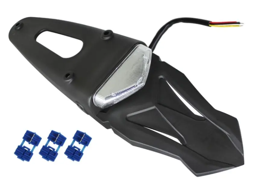 Najlepsza cena Błotnik enduro tył uniwersalny z lampką LED białą Psychic MX-04227-1