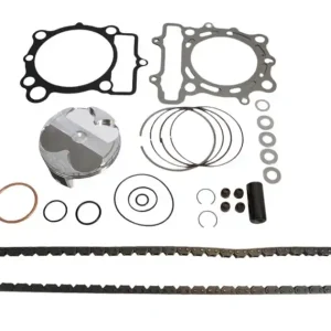 Zestaw naprawczy góry silnika Kawasaki KX 250 F/KXF250 (STD. +0.01MM = 77.96MM) (14.1 1) (Tłok, uszczelki TOP-END, łańcuszek rozrządu) VERTEX VTKTC24509B Szybka dostawa