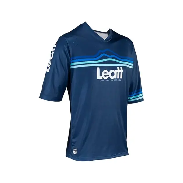 Wyjątkowa oferta Koszulka rowerowa MTB Enduro 3.0 Jersey Denim Rozmiar S Leatt 5024120501