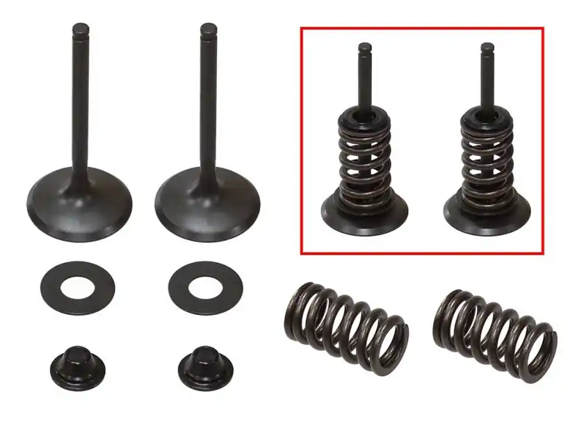 Zawory ssące (komplet 2 szt. zaworów ze sprężynami i podkładkami) stalowe Kawasaki KXF 450 (KX 450 F) (MX-09528I) (36X5,47X78,2mm) Psychic XU-09528IK Cena promocyjna