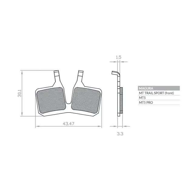 Promocja Klocki hamulcowe rowerowe sinter spiekane metaliczne MTB/szosa/elektryk Magura MT 5, MT 7 Brenta BR429