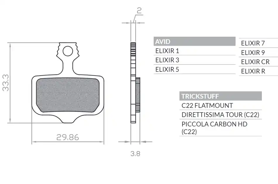Bike Klocki Hamulcowe Rowerowe E-Bike Organic Avid Elixir 9/7/5/3/1/CR/R, SRAM XX, XO, DB1/3/5, LEVELT, LEVEL TL Brenta BR220 Hit cenowy