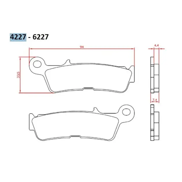 Klocki hamulcowe KH755 spiek metaliczny (złote) Yamaha YZ 450 przód Brenta BR4227 Nie przegap
