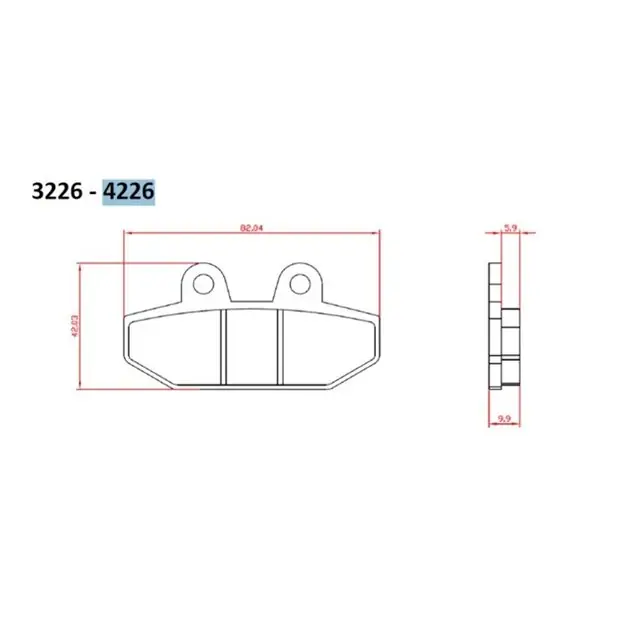 Klocki hamulcowe KH710 spiek metaliczny (złote) Harley-Davidson 1750/1870 tył Brenta BR4226 Nowy