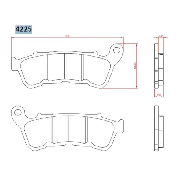 Klocki hamulcowe KH640 spiek metaliczny (złote) Harley-Davidson XL883/XL1200 przód Brenta BR4225 Obniżka ceny