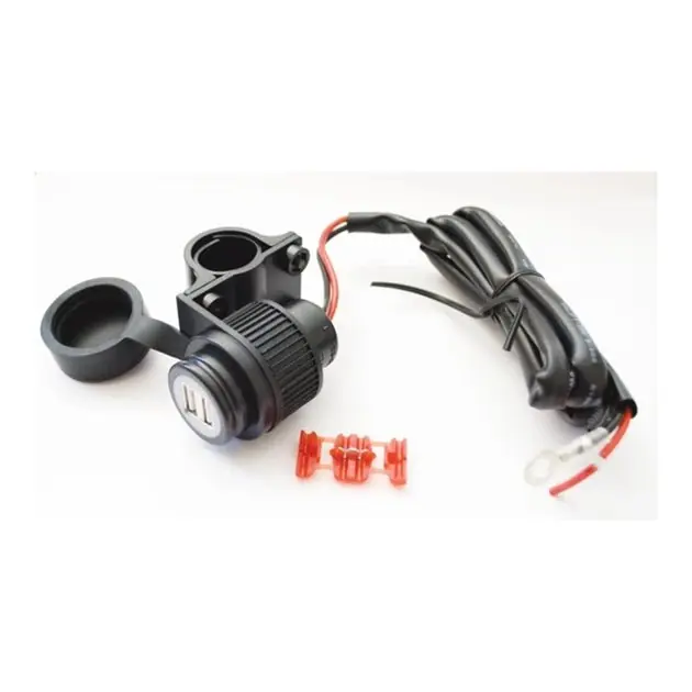 Gniazdo zapalniczki z dwoma gniazdami USB wodoodporne (EL) PSYCHIC UP-01251 Ostatnie sztuki