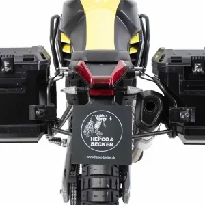 Darmowy zwrot Stelaż kufrów bocznych Cutout + kufry Xplorer Aprilia Tuareg 660 Rally 2025-2026 Hepco Becker 6517687 00 01-01-40