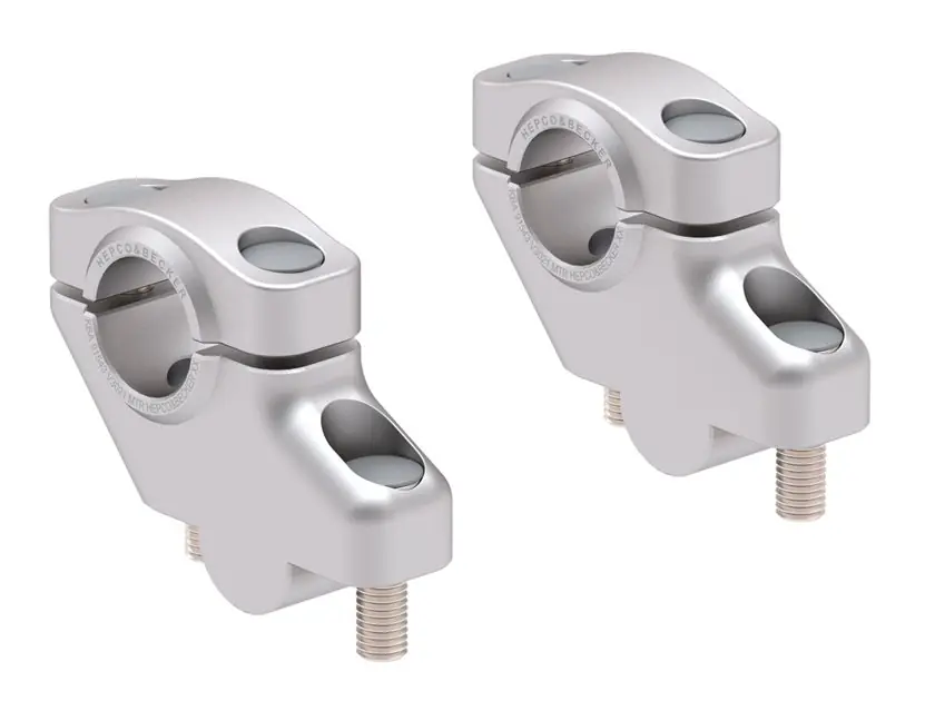 Podwyższenie kierownicy z przesunięciem 30 mm w górę, 21 mm w tył, srebrne Honda CB 1000 Hornet / SP 2025-2026 Hepco & Becker 42409552 00 09 Tylko do końca tygodnia