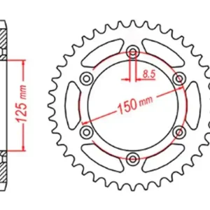 Zębatka tylna 899 46 KTM SX/EXC (ŁAŃC. 520) MTX PARTS 11-KM1-46 Wyjątkowa oferta