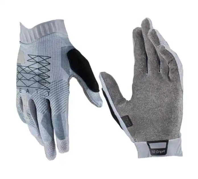 Wysoka jakość Rękawice Rowerowe MTB 1.0 GRIPR Titanium Szary Rozmiar S Leatt 6023046250