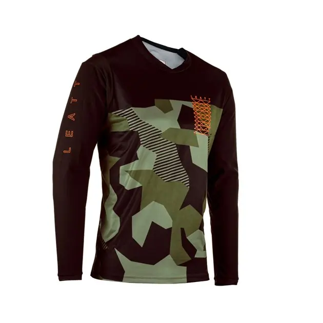 Tylko do końca tygodnia Koszulka rowerowa dziecięca MTB Gravity 4.0 Junior Camo L (140-150 cm) Leatt 5023040402