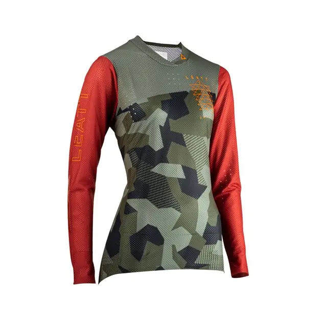 Bezpieczna płatność Koszulka rowerowa damska MTB Gravity 4.0 Camo S Leatt 5023039551