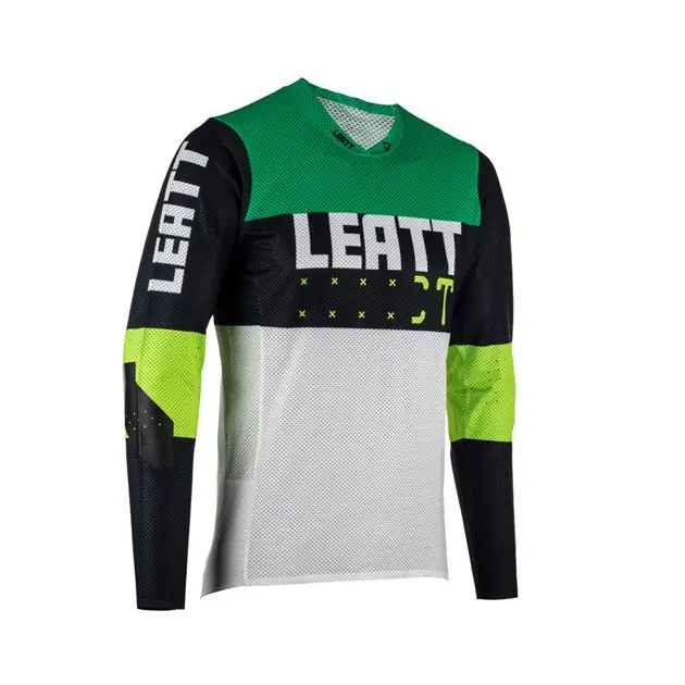Wysoka jakość Koszulka rowerowa MTB GRAVITY 4.0 Jersey Zielony/Czarny/Biały Rozmiar S Leatt 5023035951