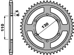 Zniżka PBR WYPRZEDAZ ZĘBATKA TYLNA 4372 44 YAMAHA YBR 250 07-11 (ŁAŃC. 428) (JTR1870.44)