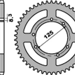 PBR WYPRZEDAZ ZĘBATKA TYLNA 4413 51 F YAMAHA XT 125X/SM/R ‘05-‘10 (JTR1134.51) (ŁAŃC. 428) (MADE IN ITALY) Hit sprzedaży