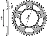 PBR WYPRZEDAZ ZĘBATKA TYLNA 4508 38 KTM 950/990/1190 RC8 /DUKE/ SUPERMOTO (JTR898.38) (ŁAŃC. 525) (MADE IN ITALY) Promocja