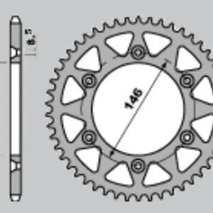 PBR ZĘBATKA TYLNA 808 52 F SUZUKI RM 125 ‘80-‘12, DR 350 ‘93-‘99, DR-Z 400 ‘00-‘24 (JTR808.52) (ŁAŃC. 520) Niska cena