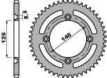 Zniżka PBR ZĘBATKA TYLNA 822 50 F SUZUKI TS 125 X 84-89 (ŁAŃC. 428)