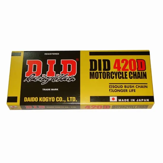 Łańcuch napędowy 420 D 108 otwarty z zapinką DID 420D-108 Bestseller