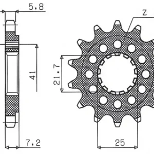 Zębatka przednia Kawasaki ZX-7R/RR, ZX-10R, Suzuki GSXR 750, SV 1000S ŁAŃC. 520 Sunstar SUN39616 Niska cena