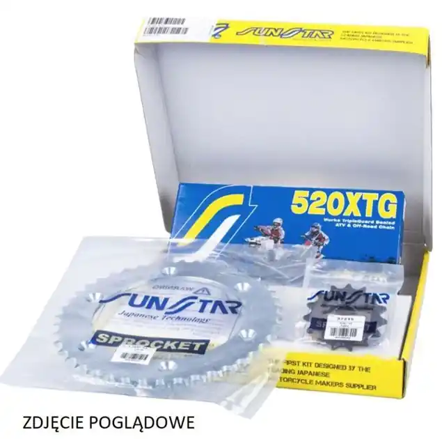 Bezpieczna płatność Zestaw napędowy YAMAHA XT 600E 97-03 PLUS ZŁOTY 15/45/106 DO 750CM3 K520XTG098