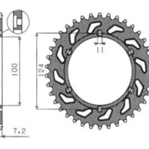 Popularny Zębatka tylna (4366, 37 zębów) Ducati Monster S4 916, ST4 996 ŁAŃC. 525 Sunstar SUN1-4436-37