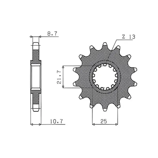 Zębatka przednia Yamaha FZ6, R6, FZ750 15 zębów, łańc. 530 Sunstar SUN51915 Ostatnie sztuki