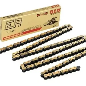Łańcuch napędowy 420NZ3G&B 138 ogniw bez O-RINGÓW otwarty z zapinką złoty DID 420NZ3GB-138 Hit sprzedaży