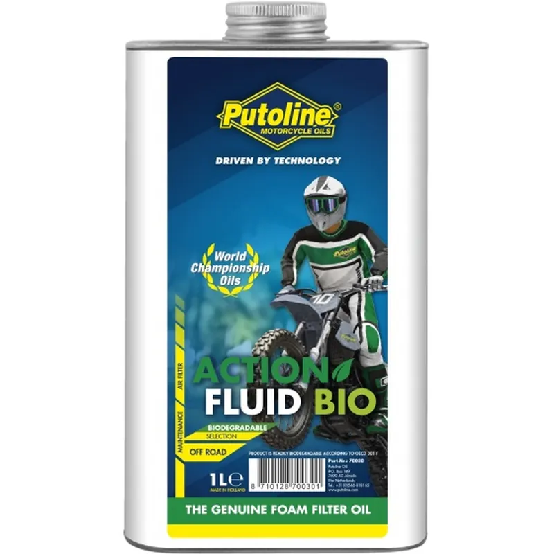 Zniżka PUTOLINE PŁYN (OLEJ) DO NASĄCZANIA GĄBKOWYCH FILTRÓW POWIETRZA (BIODEGRADOWALNY) ACTION FLUID BIO 1L (AKC)