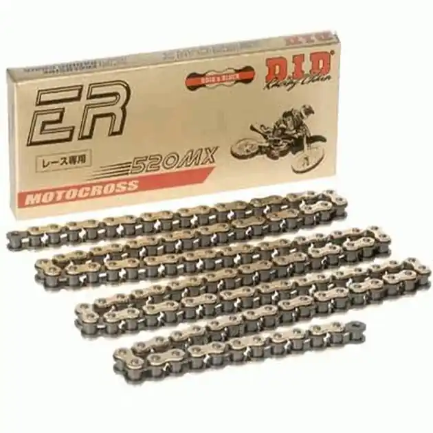 Tani Łańcuch napędowy 520 MX G&B Złoty 116 otwarty z zapinką DID 520MX-116