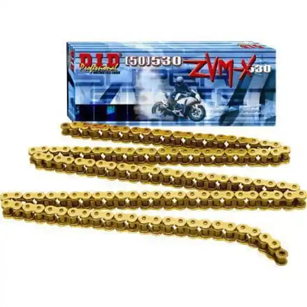 Bezpieczne zakupy Łańcuch napędowy 530 ZVMX G&G Złoty 106 X-RING otwarty z zakuwką DID 530ZVMXGG-106