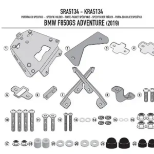 Stelaż kufra centralnego Kappa BMW F 850GS Adventure 2019-2020 aluminiowy Monokey KRA5134 Obniżka ceny