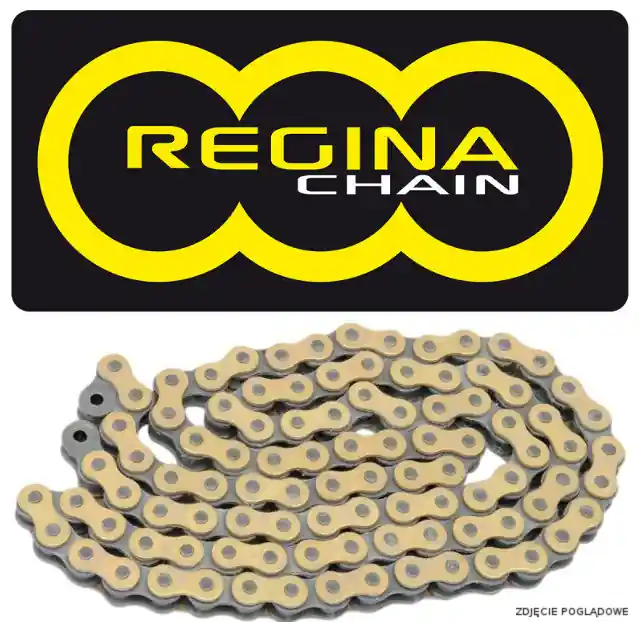Bezpieczne zakupy REGINA 2024/02 ŁAŃCUCH NAPĘDOWY 420RH2 (134 OGNIW) MOTOCROSS DO 85 CCM ZŁOTY (124RH2/013)