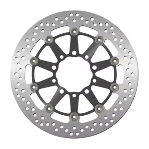 Hit sprzedaży Tarcza hamulcowa przód Kawasaki ER6 F/N, ZX 10R, ZX6R, KLE 650 Versys, Z 750 (300x80x5mm) (5x10mm) pływająca (Środek aluminiowy, czarny) NG1056G