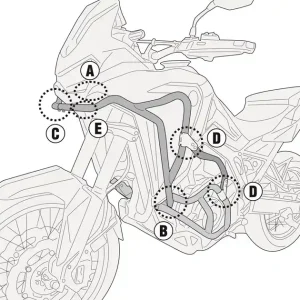 Tylko dziś Gmole osłony silnika Kappa Honda CRF 1100L Africa Twin 2020 czarne - górne KNH1179