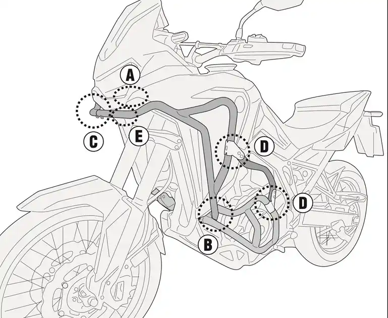 Tylko dziś Gmole osłony silnika Kappa Honda CRF 1100L Africa Twin 2020 czarne - górne KNH1179
