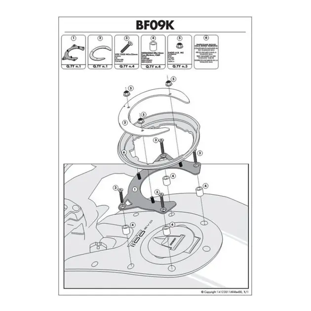 Super okazja Mocowanie adapter tanklock Ducati Monster Kappa BF09K