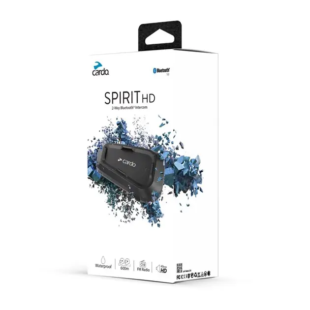 Okazja Interkom Bluetooth do kasku CARDO Spirit HD 2-kierunkowy 1 sztuka SPRT0002