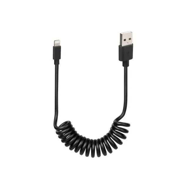 Kabel USB Apple 8 Pin sprężynowy 100cm czarny Lampa 38701 Hit sprzedaży