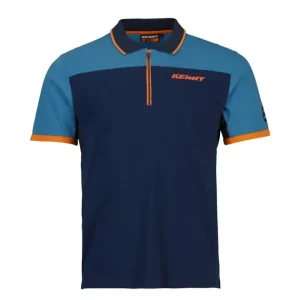 Super okazja KENNY RACING KOSZULKA POLO MODEL PADDOCK HOMME KOLOR NIEBIESKI / POMARAŃCZOWY ROZMIAR S