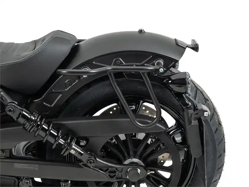 Wyprzedaż Zestaw Stelaż pod torby Cutout czarny, torby Rugged czarne Indian Sport Scout Hepco & Becker 6277699 00 01