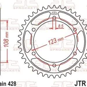 Zębatka Tylna Aprilia RS/Replica/Tuono 58 Zębów Łańcuch 428 JT JTR25.58 Zamów teraz