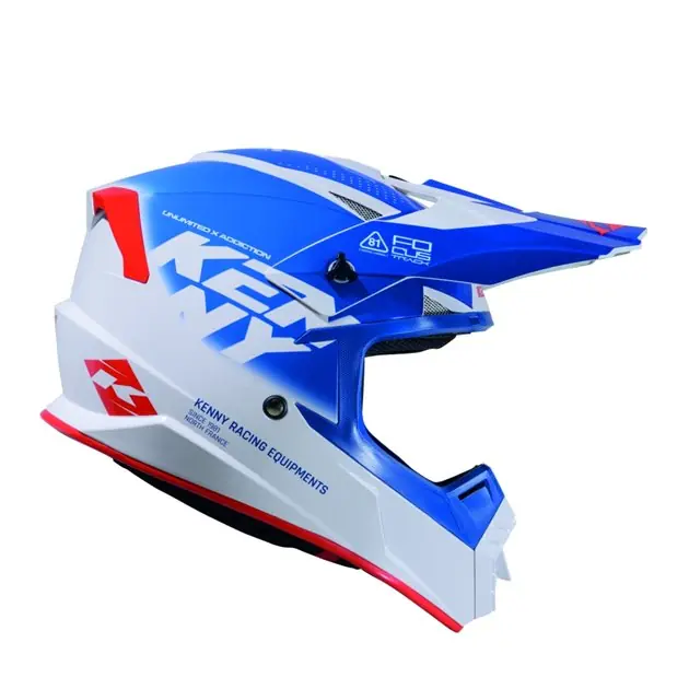 Dostępne od ręki Kask Cross/Enduro Track Graphic Focus Patriot biały/niebieski / czerwony XS Kenny Racing 261-0303021-5328